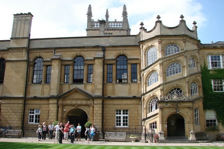 Hertford College with Staircase to Dining Hall